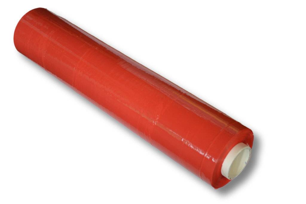 Stretchfolie, 500 mm, 3 kg, 23 my, rot 1 Rolle-0