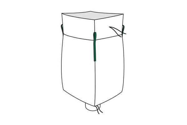 Big Bag 90x90x115cm I 1 Stück I SWL 1.000 kg I Robuster Gartenabfallsack mit
