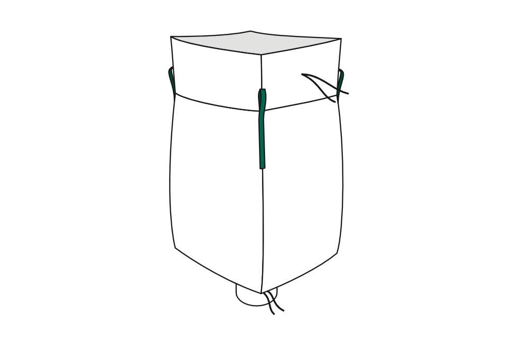 Big Bag 90 x 90 x 165 cm 1 Stück mit Auslauf | BigBags in verschiedenen Ausführungen | SWL-0