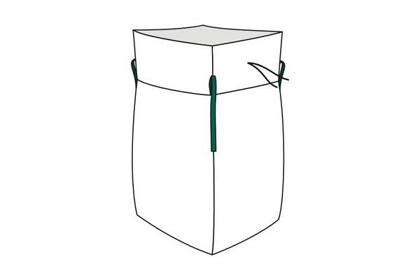 Big Bag 90x90x110cm I 1 Stück I SWL 1.000 kg I Gartenabfallsack mit Beschichtung I