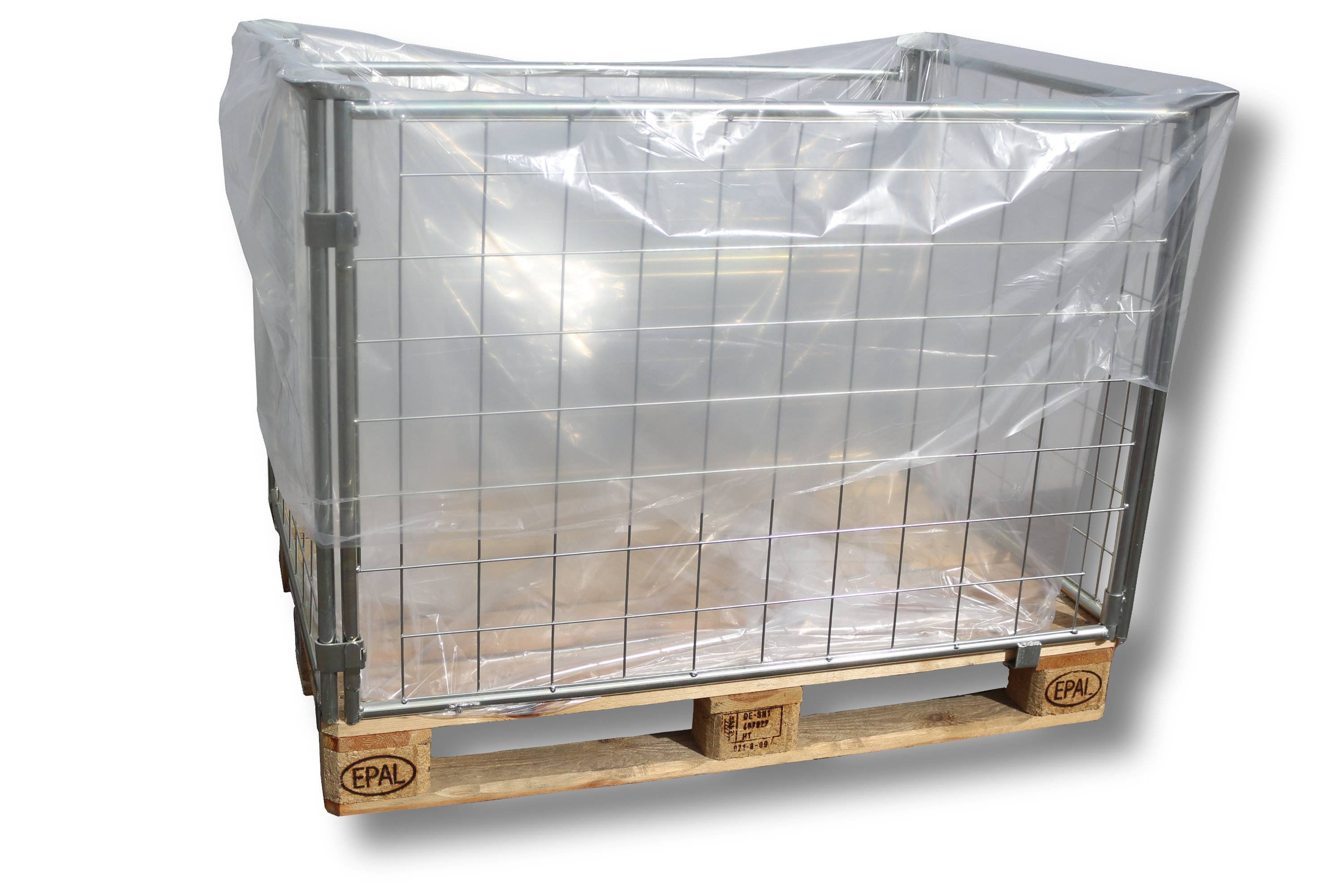 Foliensäcke/Inliner für Gitterbox Paletten 1 Karton = 50 Stück Abmessung 1250 + 850 x 1850 mm-0