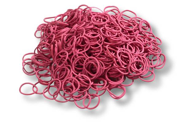 1 kg Gummiringe rot - 60% Naturkautschukanteil - Extrem reißfest (Ø 100 mm - Schnittbreite 3,0