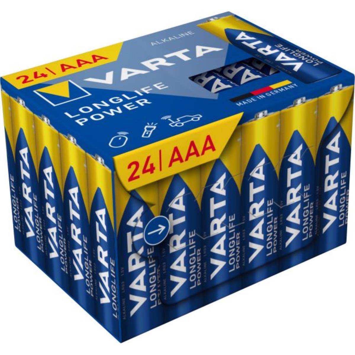 VARTA Batterie Longlife Power Alka AAA Micro LR03 1.5V CUBEPACK=24Stk-0