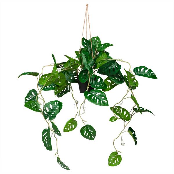 Kunstpflanze Hängepflanze MONSTERA CLIMB 100 cm grün hjh OFFICE