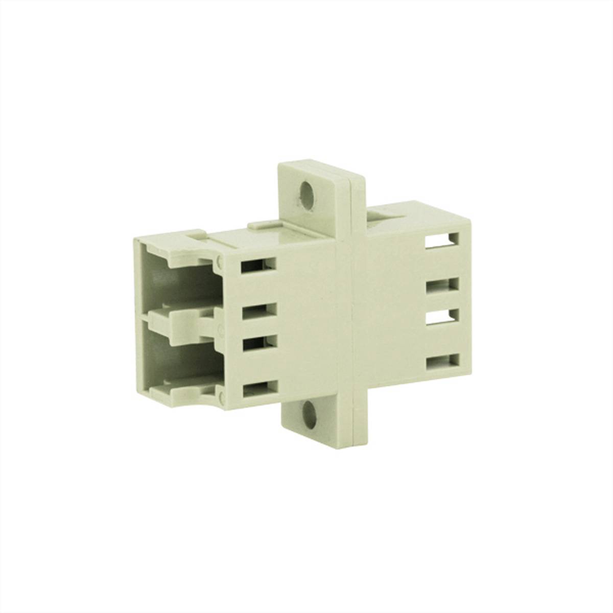 TELEGÄRTNER LC Duplex Kupplung, MM, Keramikhülse, Kunststoffgehäuse, beige, Z77-1