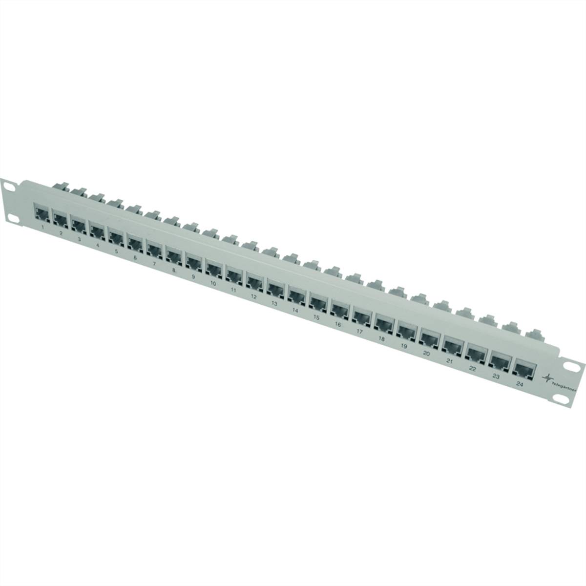 TELEGÄRTNER 19" Modulträger 1 HE, inkl. 24 x Kupplungen K Cat.5e-0