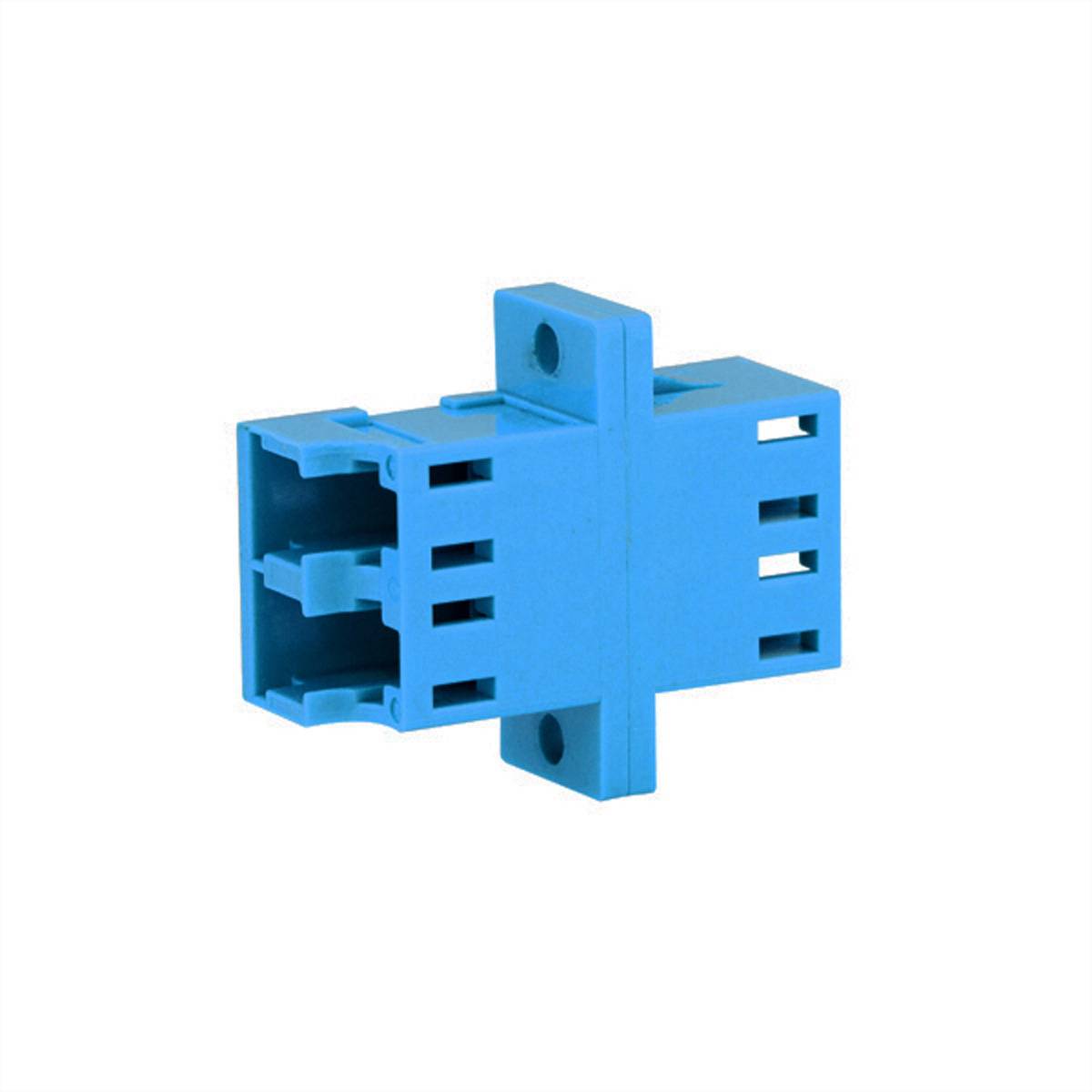 TELEGÄRTNER LC Duplex Kupplung, Single- u. Multimode, Keramikhülse, Kunststoffgehäuse blau-1