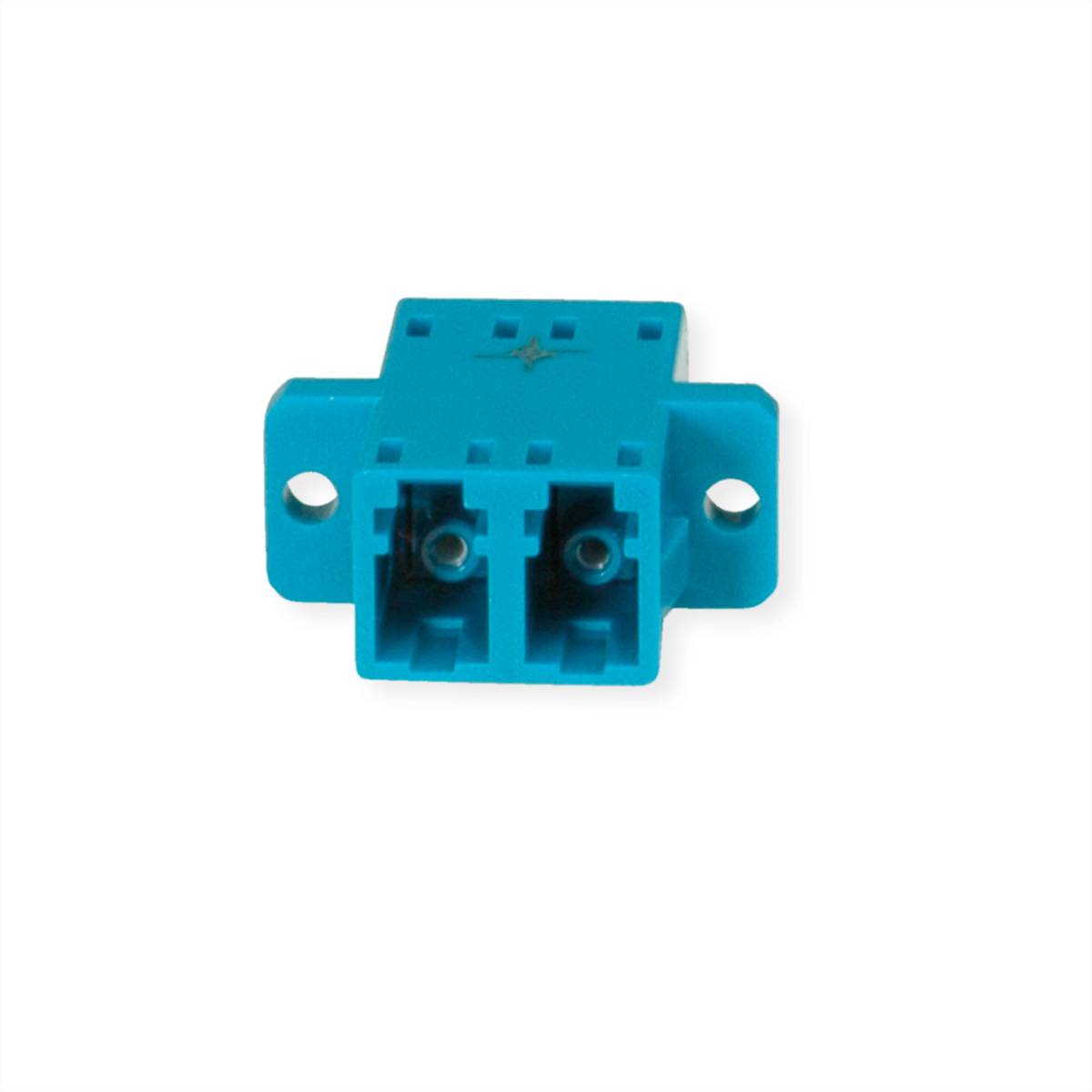 TELEGÄRTNER LC Duplex Kupplung, Single- u. Multimode, Keramikhülse, Kunststoffgehäuse blau-2
