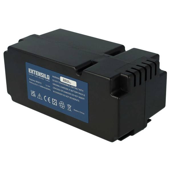 EXTENSILO Akku kompatibel mit Mr. Gardener 7S1P | 7S2P, 862615, 862618 Rasenmäher Rasenroboter (2500mAh, 25,2V, Li-Ion)