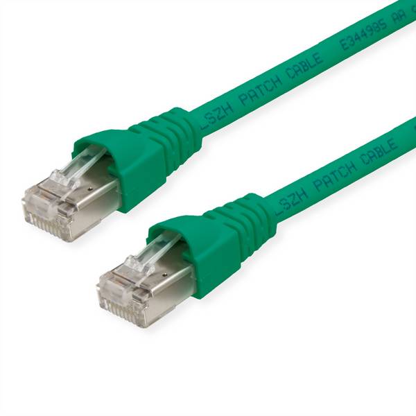 TELEGÄRTNER Patchkabel S/FTP, Cat.6A, LSOH, grün, 15 m