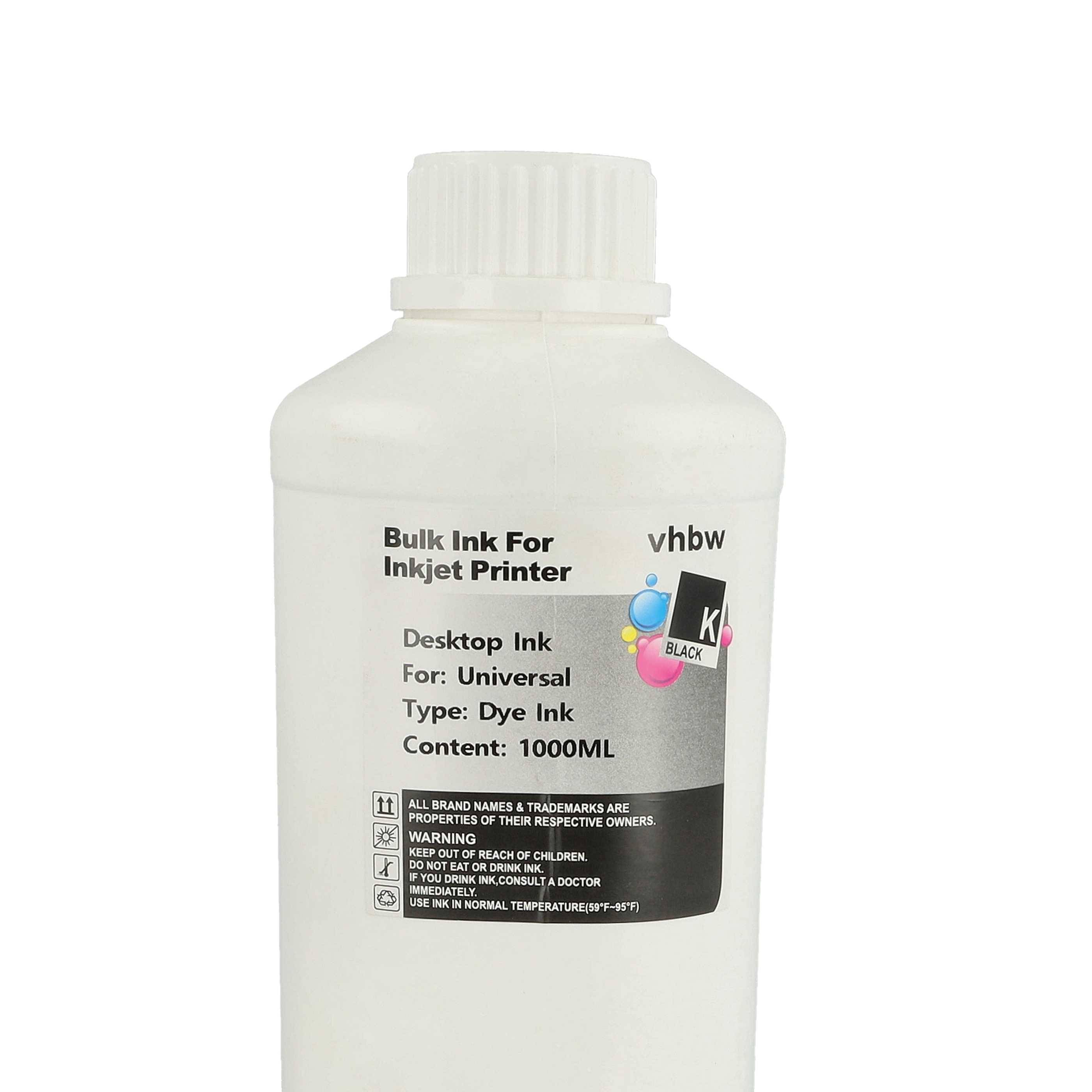 vhbw Nachfülltinte kompatibel mit Canon Drucker | Refilltinte Dye Schwarz, 1000ml-4