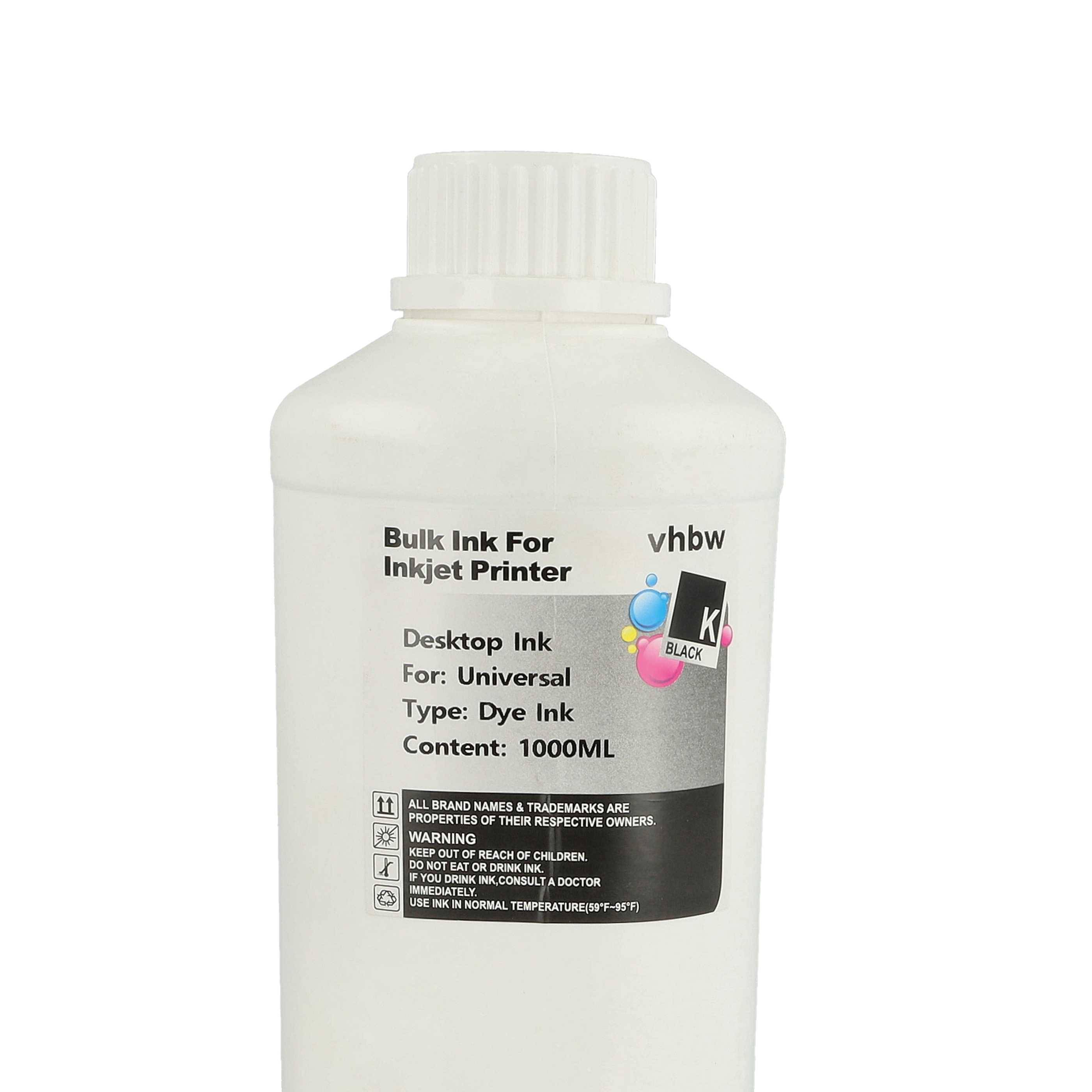 vhbw Nachfülltinte kompatibel mit Ricoh Drucker | Refilltinte Dye Schwarz, 1000ml-4