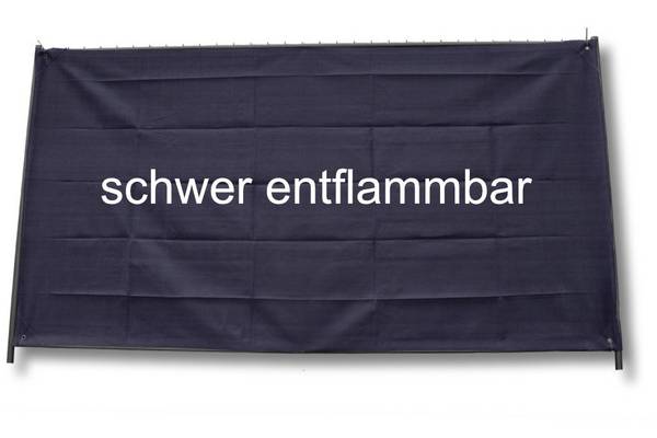 Bauzaunnetz, schwarz, 1,80 x 50 m, Rollenware 90 Quadratmeter