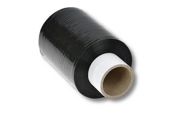 Bündelstretchfolie, 100 mm, 23 my, schwarz, Kernlänge 140 mm 1 Rolle