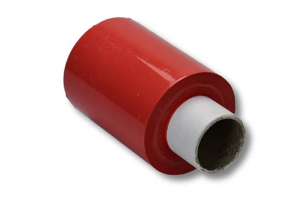 Bündelstretchfolie, 100 mm, 23 my, rot, Kernlänge 140 mm 1 Rolle