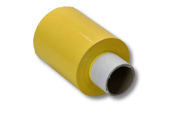 Bündelstretchfolie, 100 mm, 23 my, gelb, Kernlänge 140 mm 1 Rolle