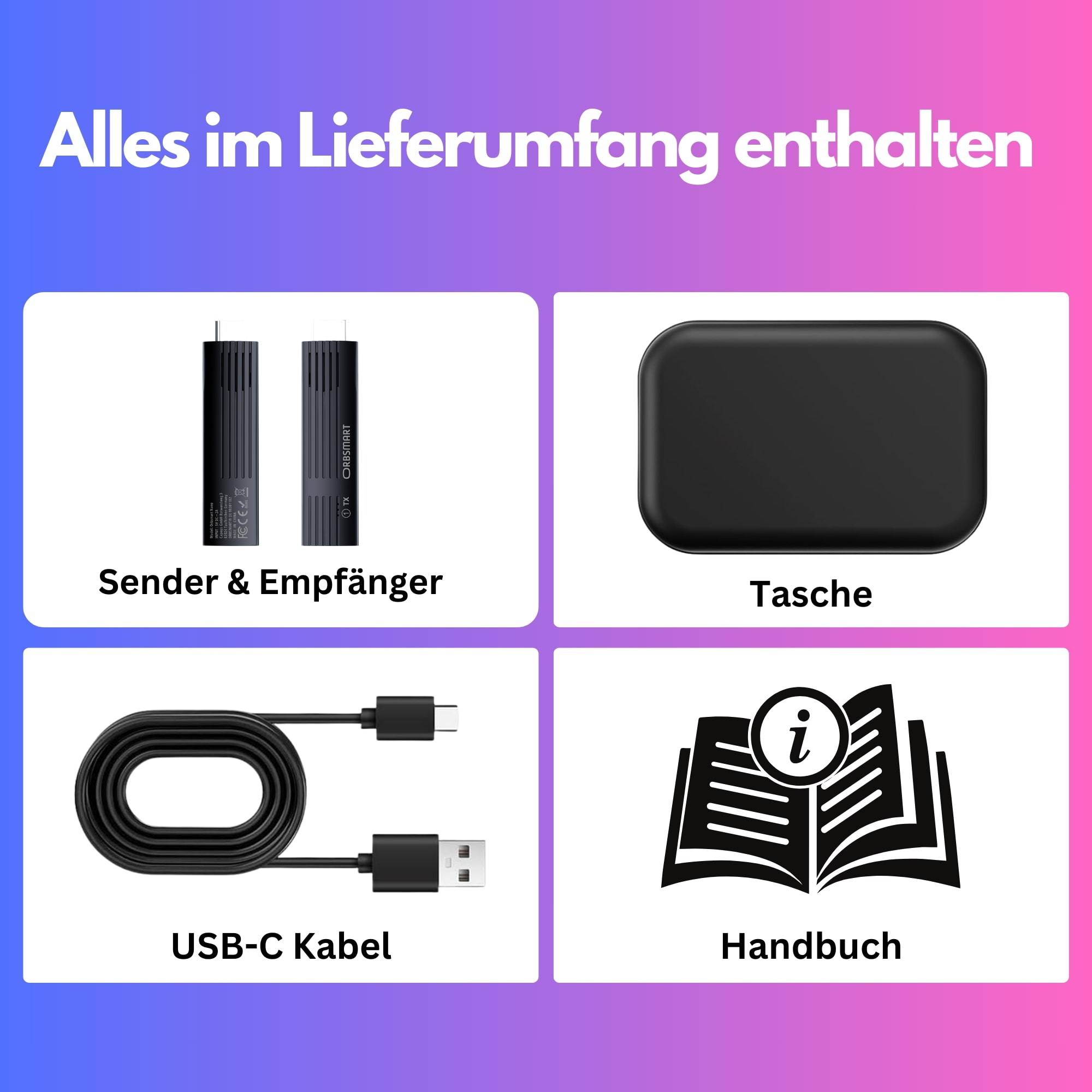 Orbsmart Nano HDMI Extender kabellos übertragen 1080p Full-HD / Transmitter / Sender und Empfänger drahtlos-5