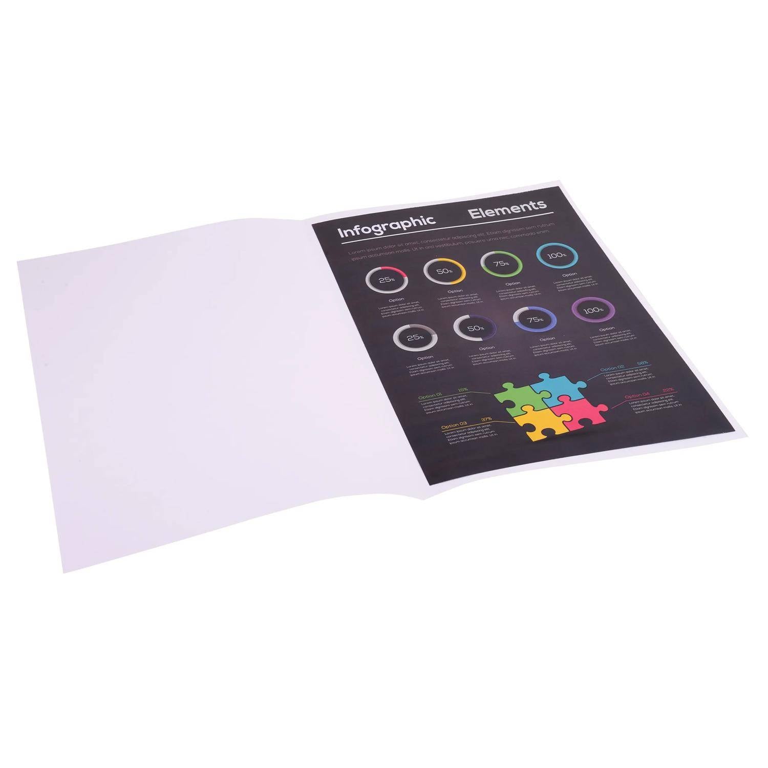 Exacompta Packung mit 100 Aktendeckeln ROCK''S 80, 22x31cm - Weiß - 800017E-3