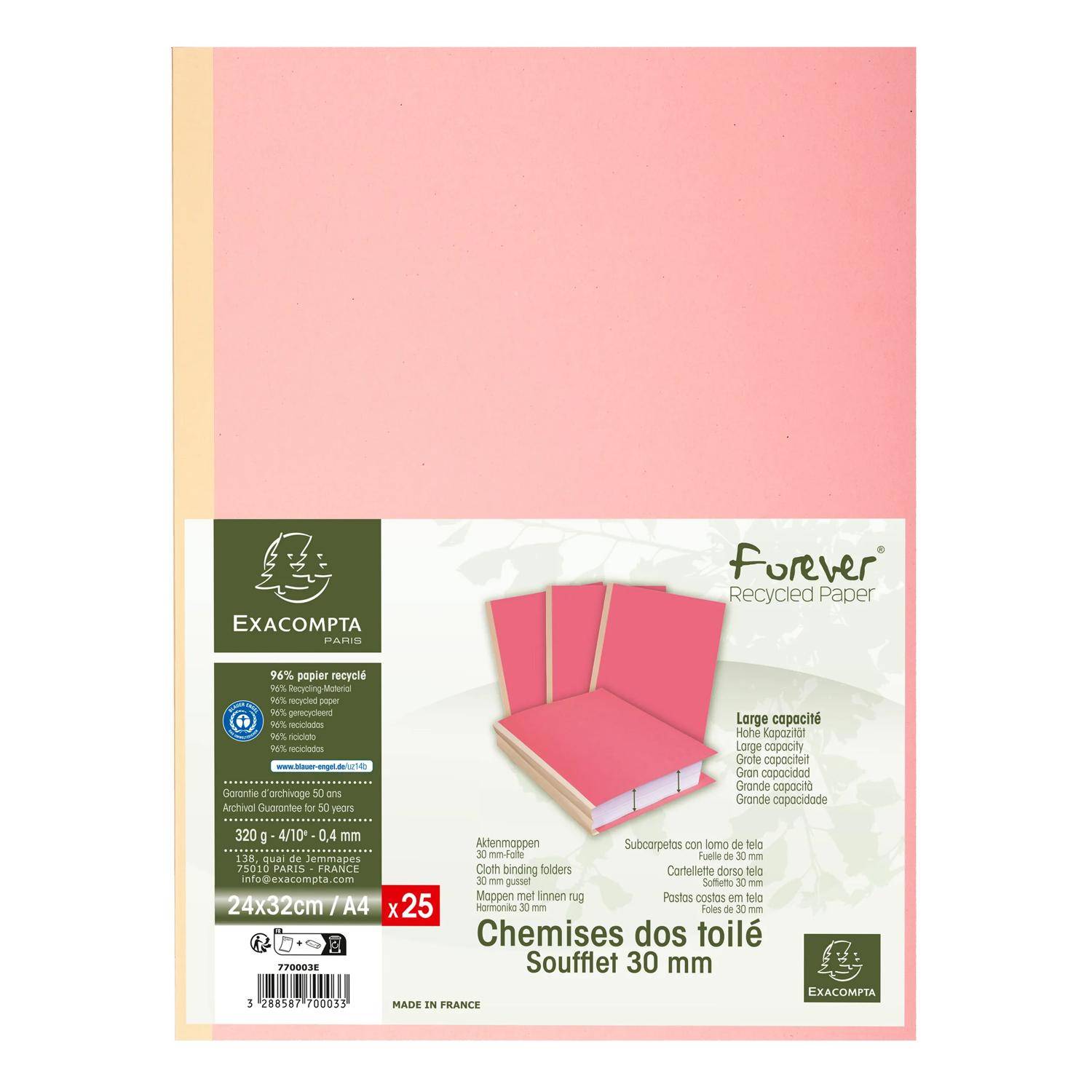 EXACOMPTA Aktendeckel, aus Karton, 320 g/qm, rosa-2