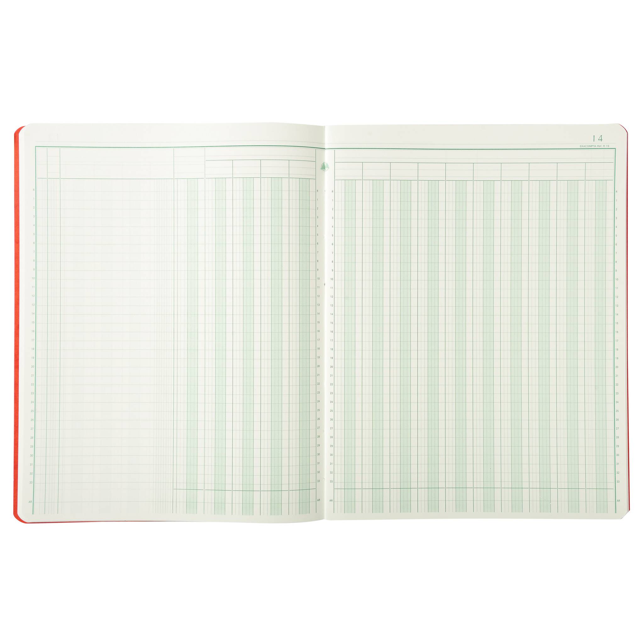 EXACOMPTA Piqûre, 15 colonnes sur 2 pages, 33 lignes-4