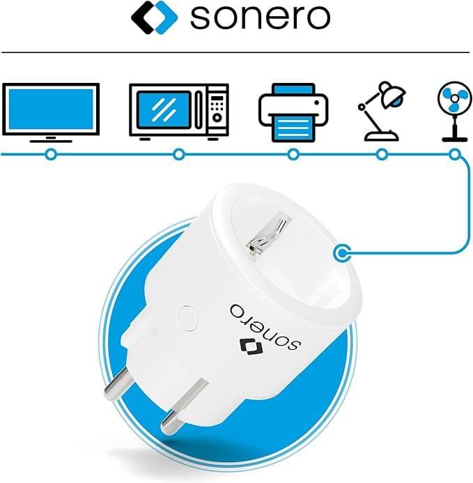 SONERO Funksteckdosen-Set S-RCS104, 1 Sender, 4 Empfänger, weiß-2