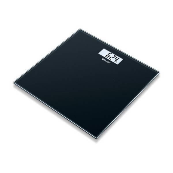 BEURER Personenwaage b.180kg 100g Teil Glas LCD-Anzeige sw GS 10 SCHWARZ