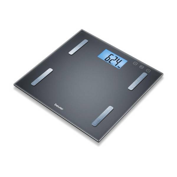 BEURER Fettanalysewaageb.180kg Glas LCD-Anz BMI 10Speicher sw BF 180