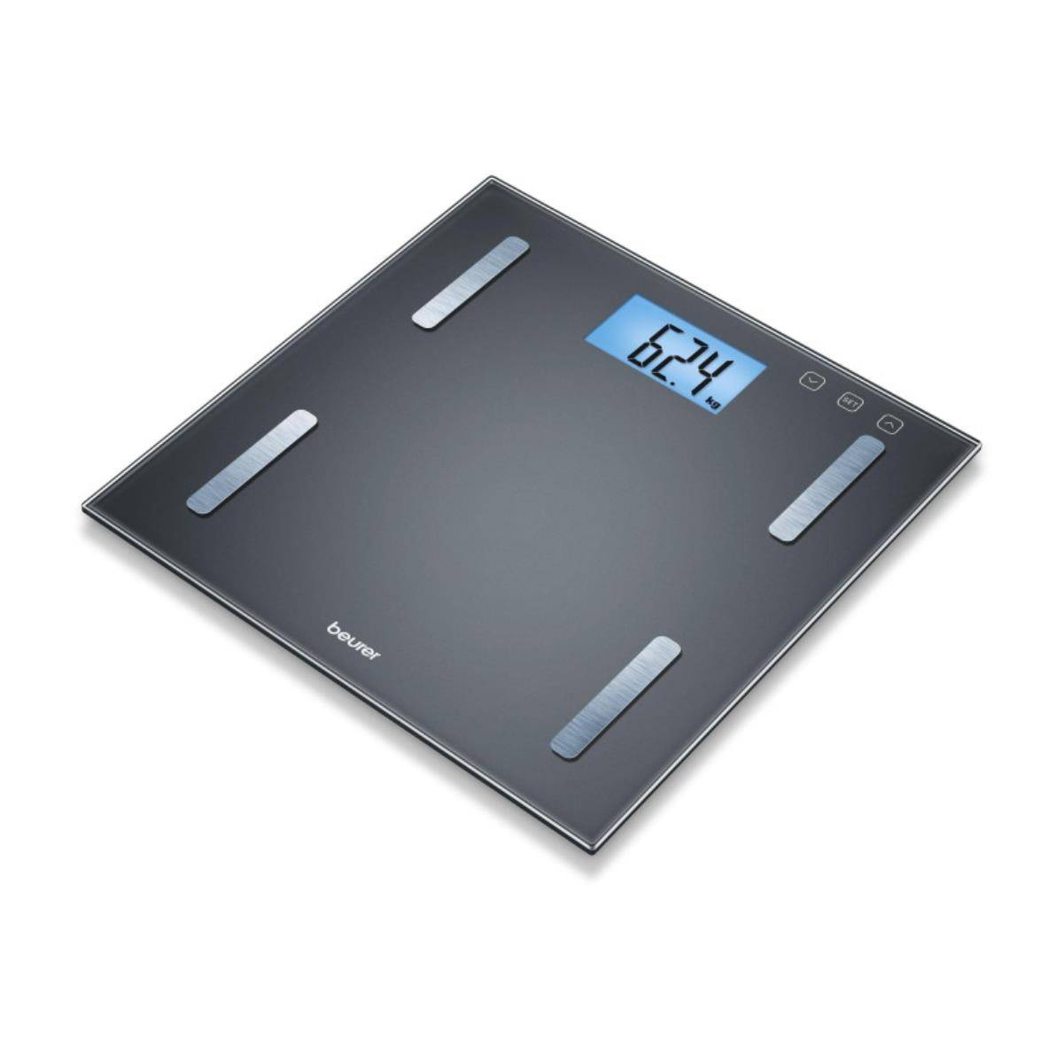 BEURER Fettanalysewaageb.180kg Glas LCD-Anz BMI 10Speicher sw BF 180-0