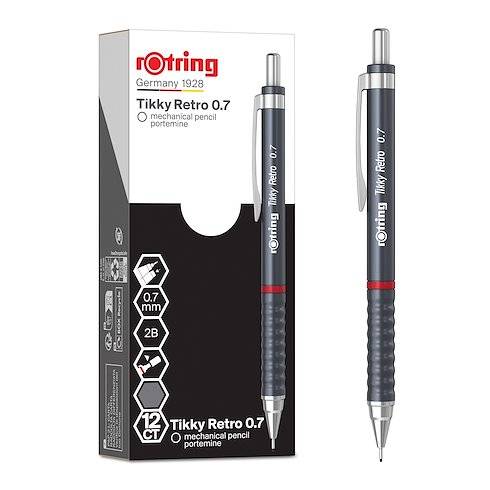 rotring Feinminenstift Tikky Retro, 0,7 mm, grau-1