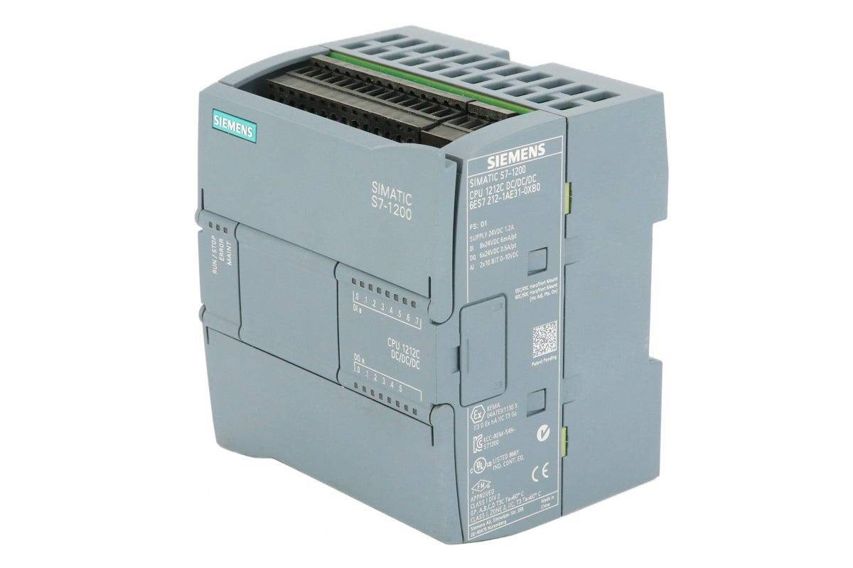 Siemens 6ES7212-1AE31-0XB0 Siemens 6940408101340 SIMATIC S7-1200, CPU 1212C, compact CPU, DC/DC/DC, onboard I/O: 8 DI 24-1