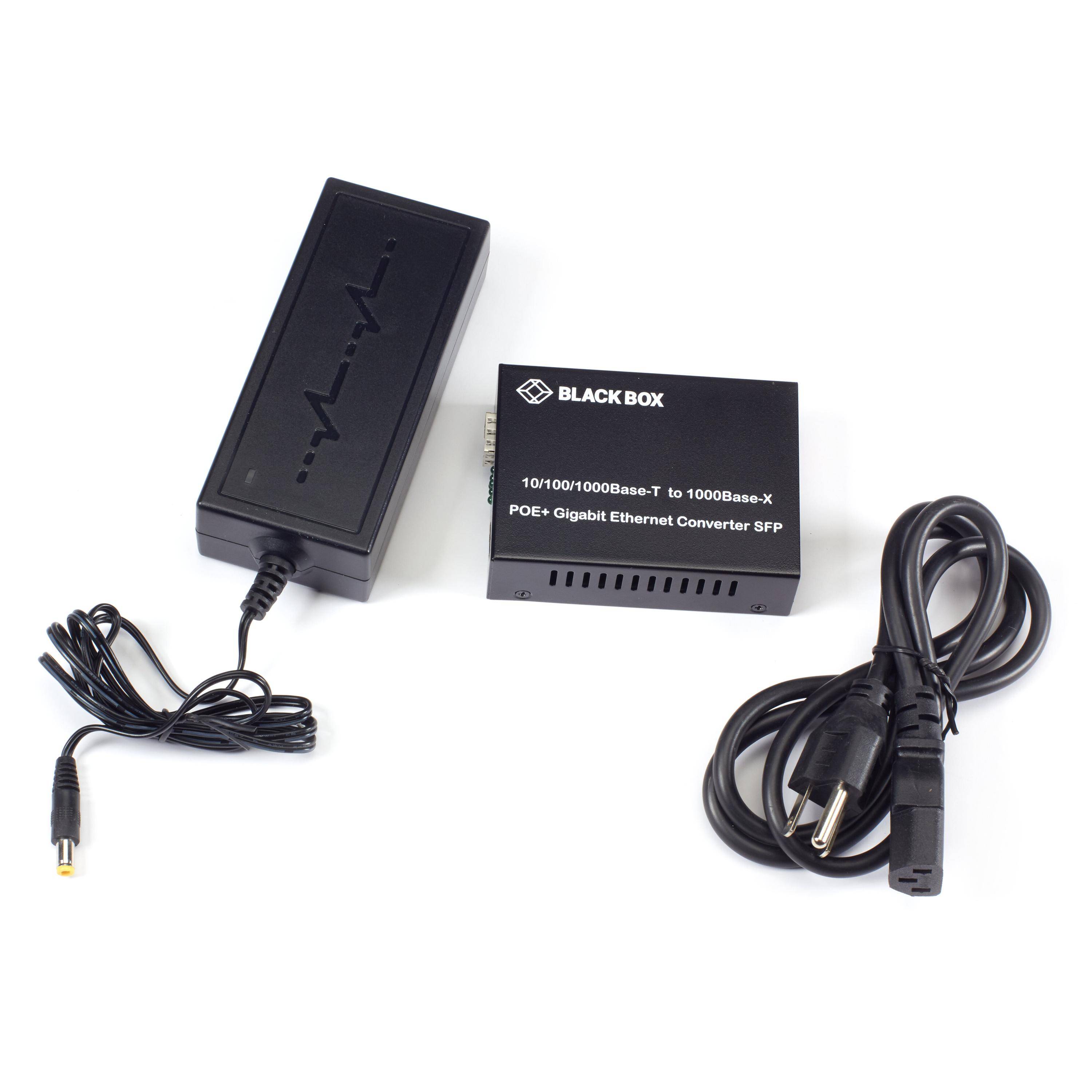 Pure Networking Gigabit Ethernet (1000-Mbps) PoE+ Media Converter - 10/100/1000-Mbps Copper to-4