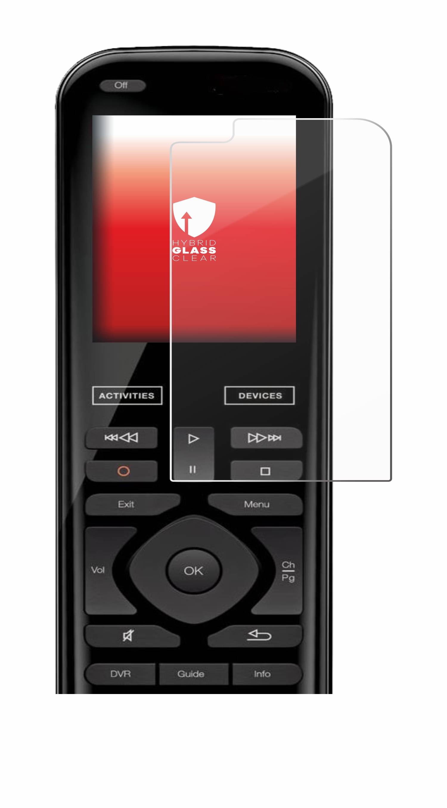 upscreen Flexible Schutz Glas Folie für Logitech Harmony 950 Schutzglas 9H Hybridglas Klar-4