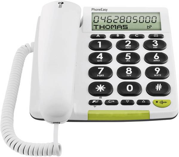 DORO PhoneEasy 312cs - Telefon mit Schnur mit Rufnummernanzeige