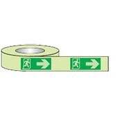 Markierungsband, ISO 7010 A180, langnachleuchtend Class B, selbstklebend, 40 mm x 10 m, 1 Rolle-1