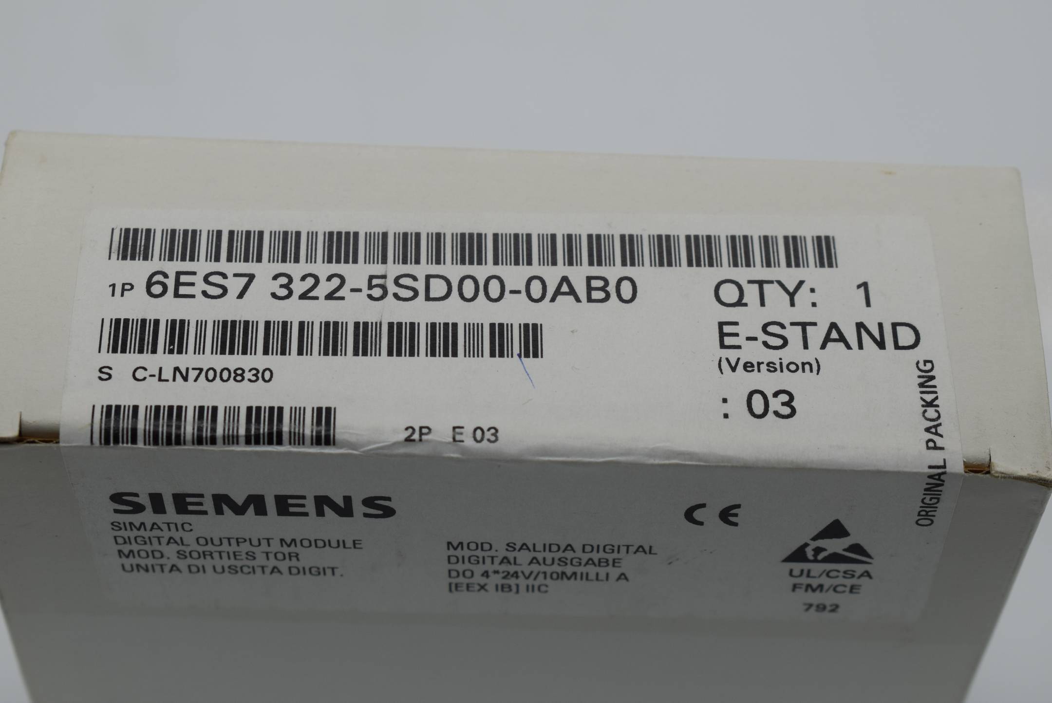 Siemens simatic S7-300 SM322 6ES7 322-5SD00-0AB0 ( 6ES7322-5SD00-0AB0 ) E3-2