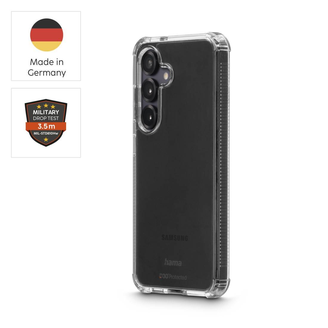 hama 00080561 Handyhülle "Extreme Protect" für Samsung Galaxy S25, durchsichtig-1