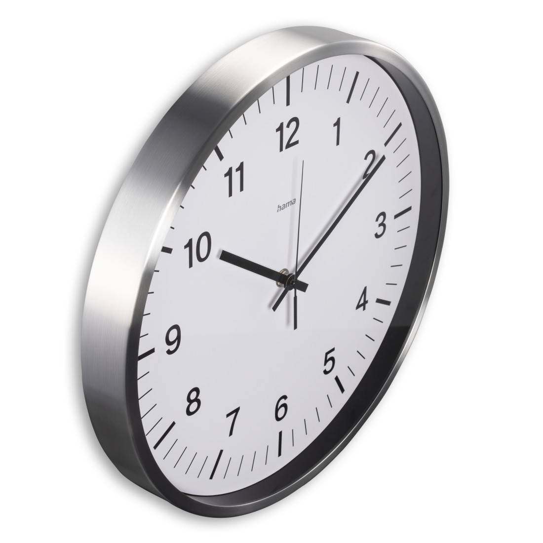 hama 00185877 DCF-Funkwanduhr "Java", Ø 35 cm, Silber-0