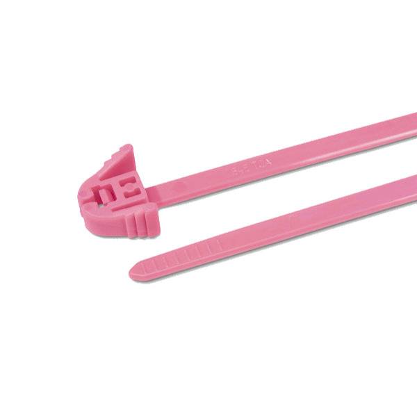 REZ300 Pink lösbarer Kabelbinder 305x4,7 mm HellermannTyton