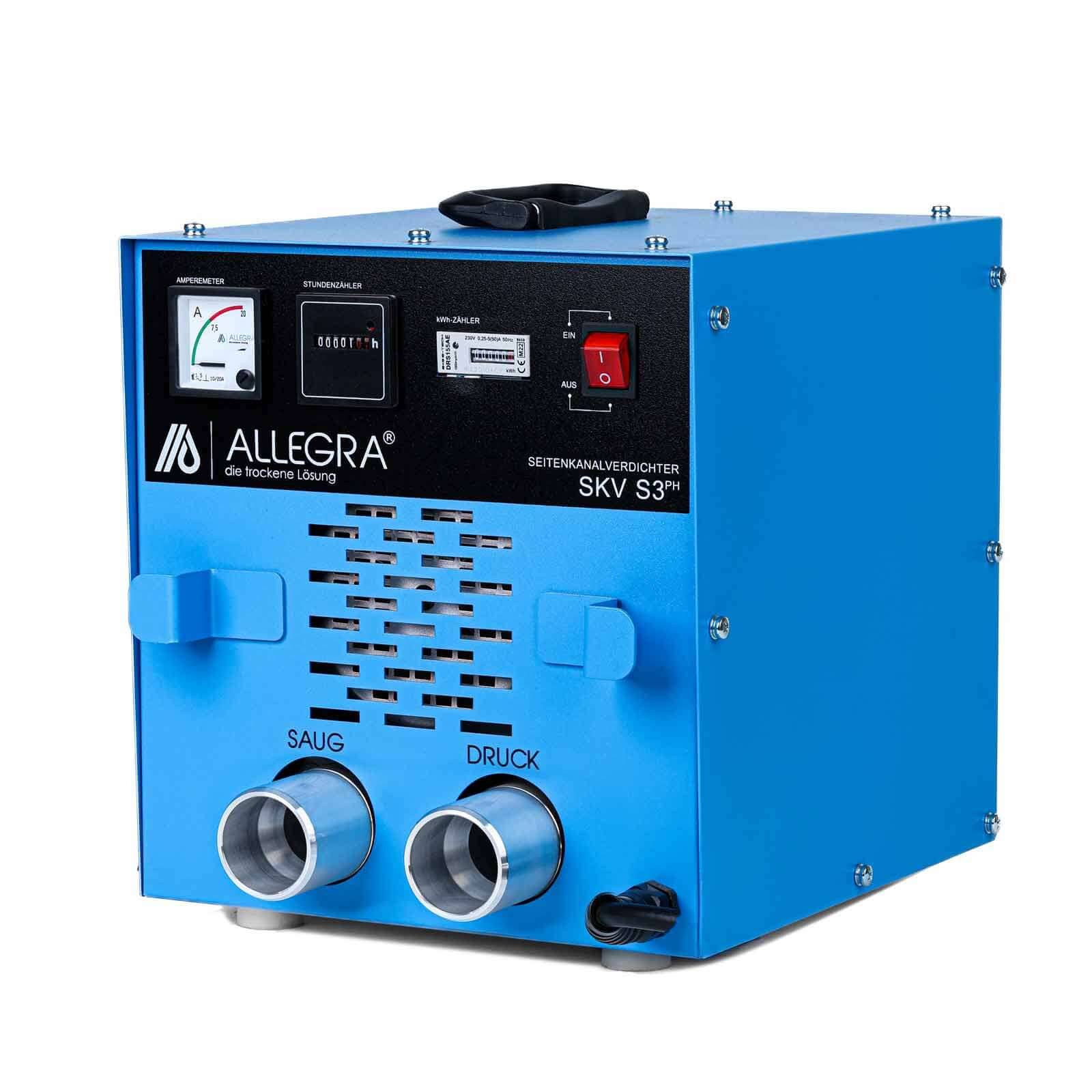 Seitenkanalverdichter S3 PH mit 50er Anschlussstutzen und geeichtem Stromverteiler-3