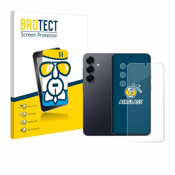 BROTECT Schutzglas für Samsung Galaxy S25 (Display+Kamera) Schutzfolie Panzer Folie Glas Display Schutz klar