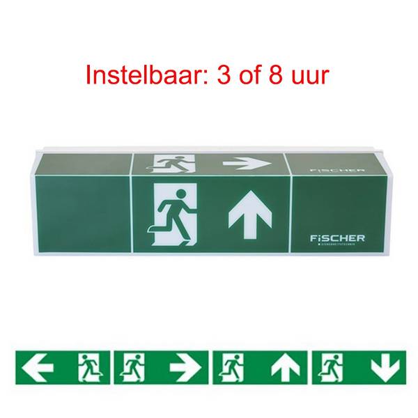 FIAK LED-Notleuchte 3W      ULU383AT2.V4 18m Reichweite IP54 Schutzk EEC:A++
