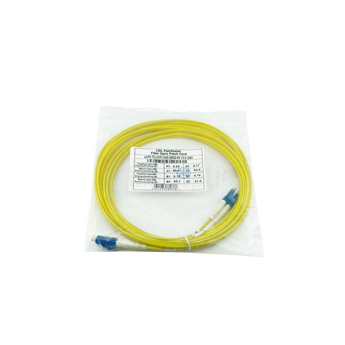BLUEOPTICS - UACC-OFC-S2-LULU-1M kompatibles LC-LC Singlemode OS2 Patchkabel 1 Meter-4