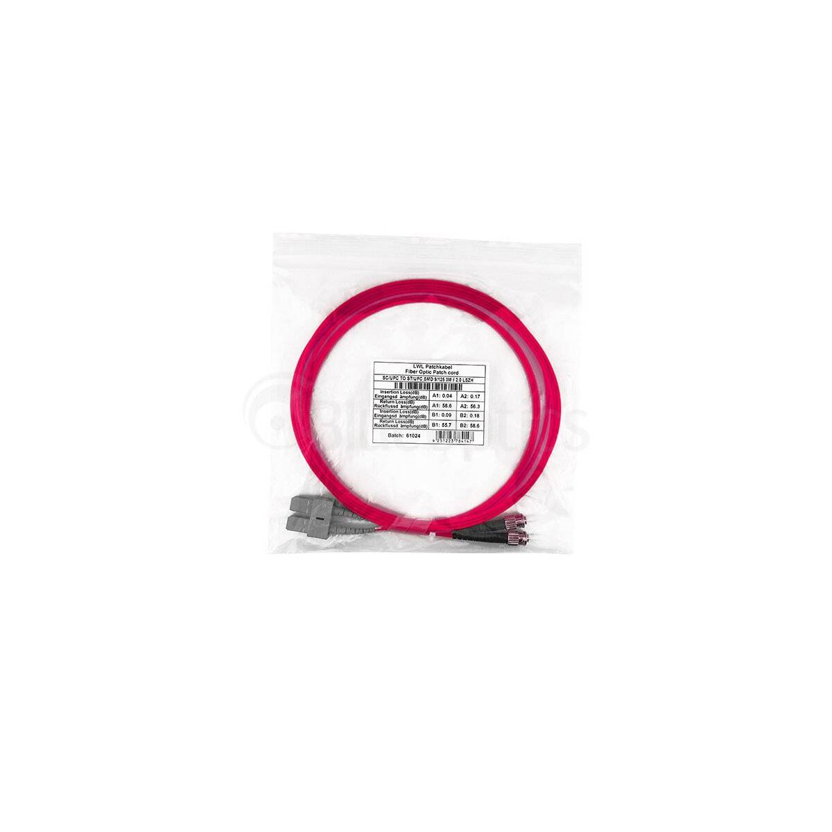 BLUEOPTICS - Duplex LWL Patchkabel SC-ST Multimode OM4 3 Meter-3
