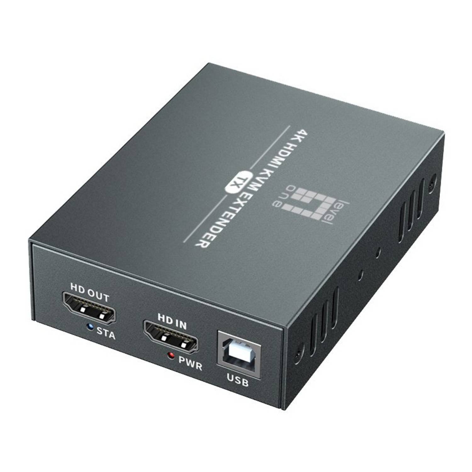 LevelOne HVE-8111, 3840 x 2160 Pixel, AV-Sender & -Empfänger, 100 m, Kabelgebunden, Schwarz, HDCP-0