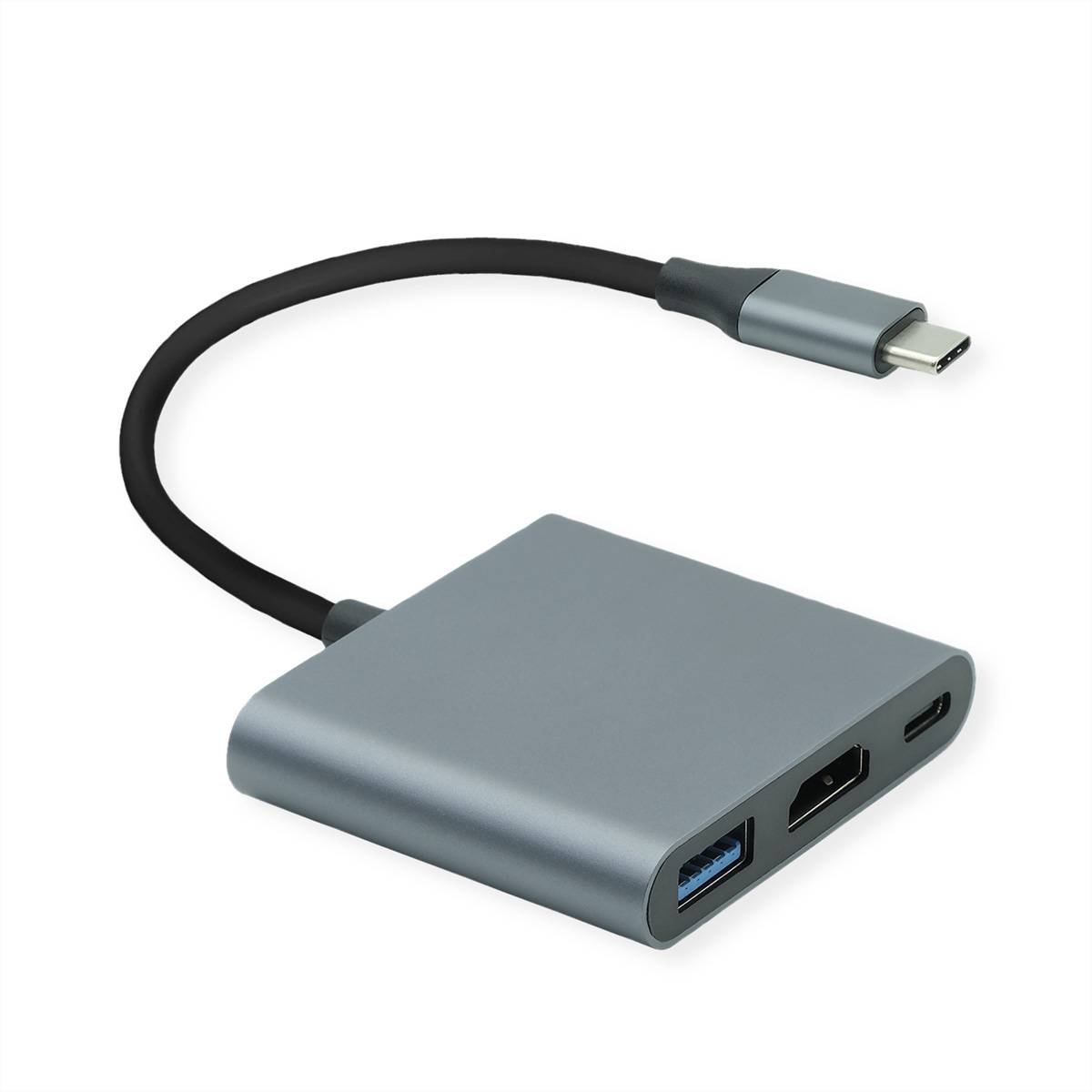 ROLINE Display Adapter USB Typ C - HDMI, USB 3.2 Gen 1 Typ A, Typ C PD-2