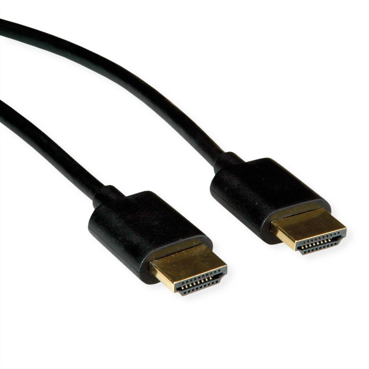 ROLINE HDMI High Speed Kabel mit Ethernet, Slim, ST-ST, schwarz, 3 m-2