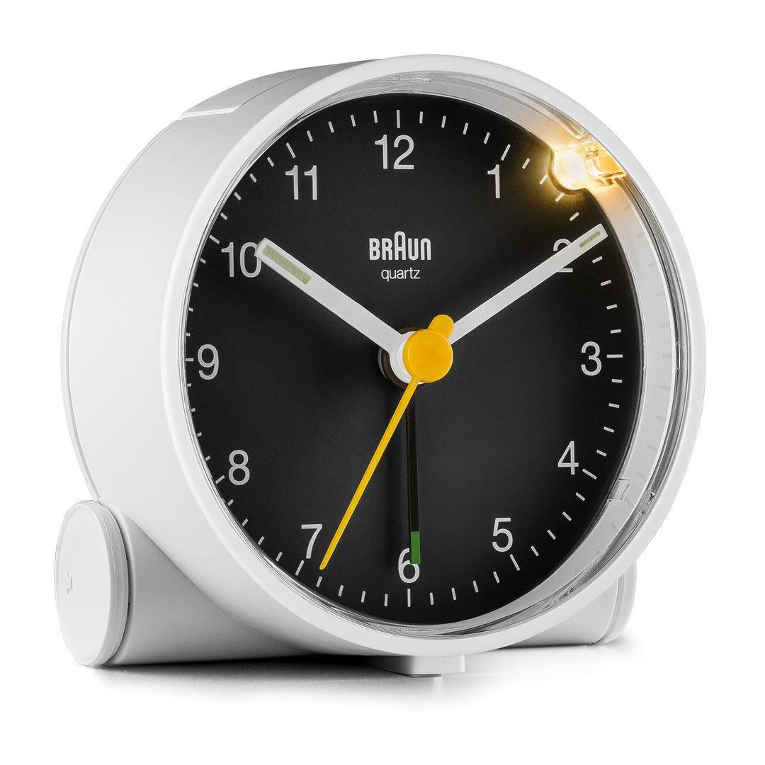 Braun BC01WB, Quarzwecker, Rund, Schwarz, Weiß, 12 h, Analog, Akku-2
