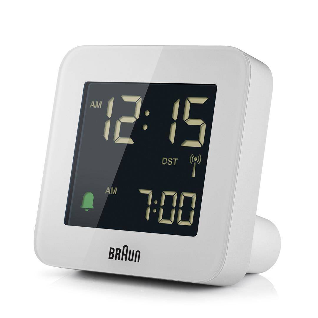 BRAUN - BC09-DCF - Digitaler Wecker - Quadratisch - Weiß - 12/24 h - LCD - Akku-2