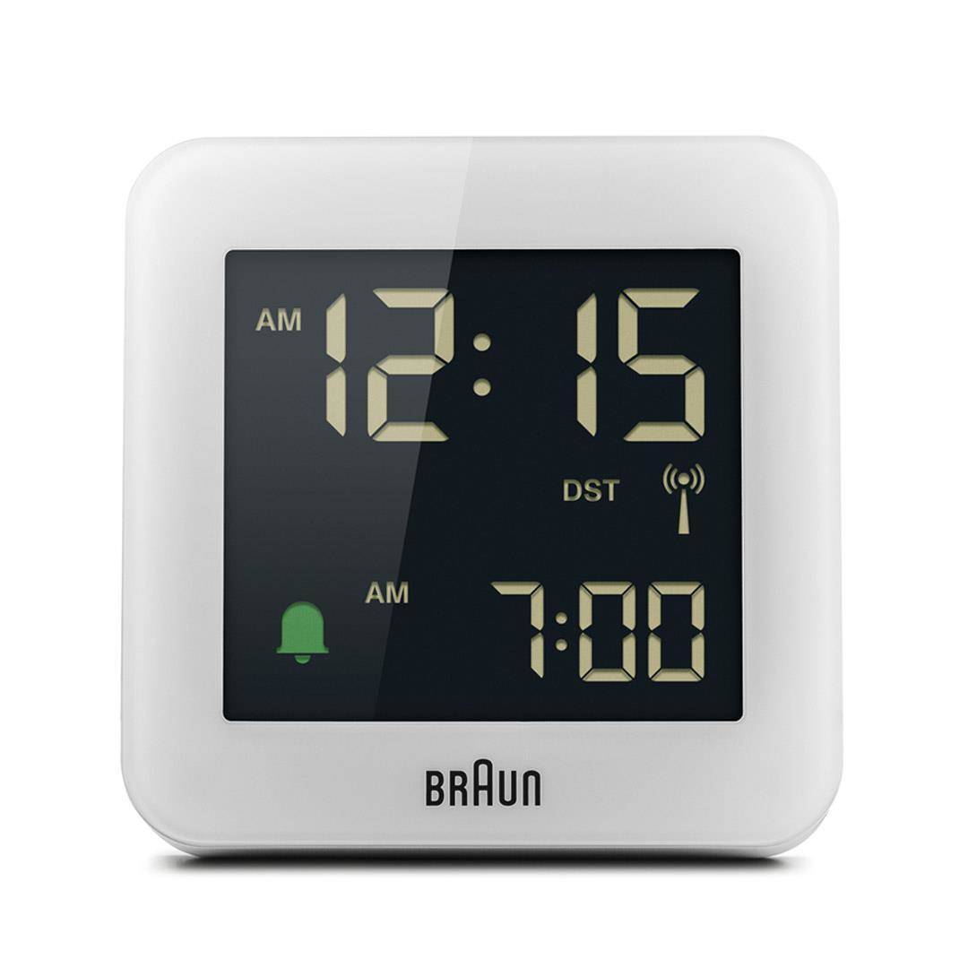 BRAUN - BC09-DCF - Digitaler Wecker - Quadratisch - Weiß - 12/24 h - LCD - Akku-3