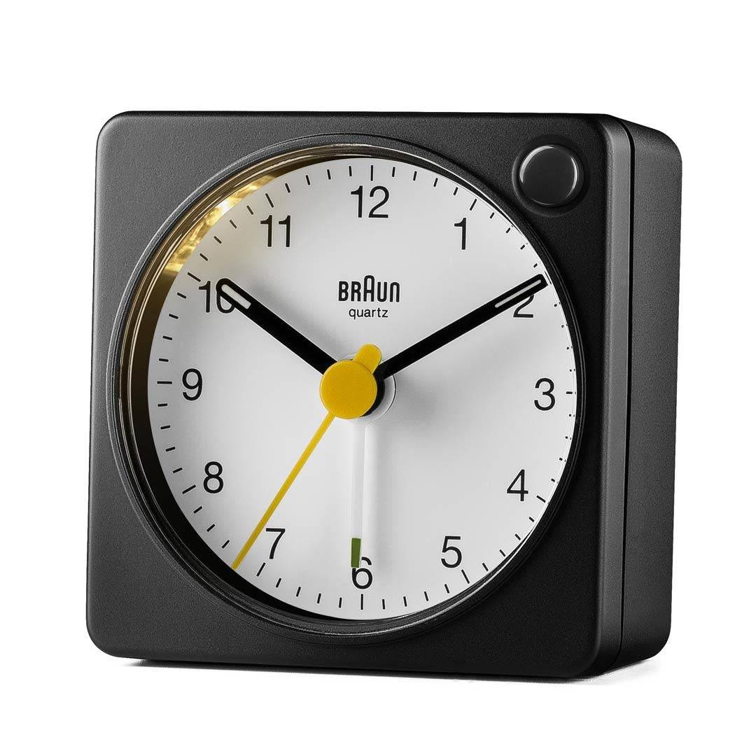 Braun BC02XBW, Quarzwecker, Rechteck, Schwarz, Weiß, 12 h, Analog, Akku-4